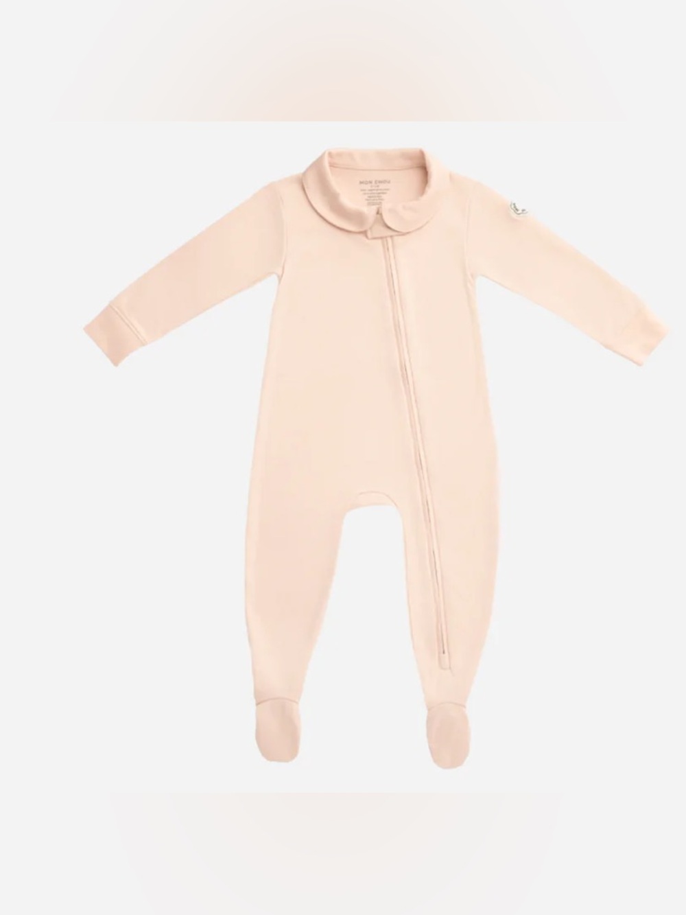 Mon Chou Pale Pink Footed Zipper One-Piece with Peter Pan Collar